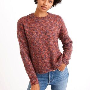 NWT MADEWELL Space Dye Demi Side Button Pullover Sweater, Size XXS